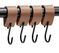 Brute Strength - Ganci a S con passante in pelle - Talpa - 4 pezzi