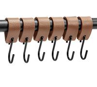 Brute Strength - Ganci a S con passante in pelle - Talpa - 6 pezzi