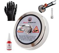 Brute Strength - Magnete al neodimio - Forte magnete (700 kg - diametro 136 mm) - Guanti - colla per filettare - Vite per utilizzo con manico telescopico - magneti da pesca