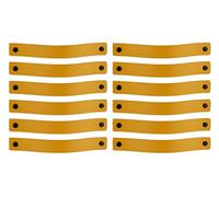 Brute Strength - Maniglie in pelle - 20 x 2,5 cm - Giallo - 12 pezzi