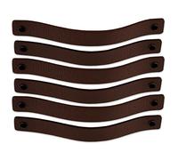Brute Strength Maniglie in pelle 20 x 2,5 cm Marrone castagna 12 pezzi