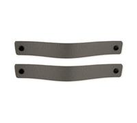 Brute Strength - Maniglie in pelle per mobili - Grigio - 2 pezzi - 20 x 2,5 cm - Maniglia per mobili, maniglia per porte per cucina, bagno, armadi, comò, legno