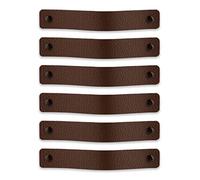 Brute Strength - Maniglie in pelle per mobili - Marrone - 6 pezzi - 20 x 2,5 cm - Maniglia per mobili, maniglia per porte per cucina, bagno, armadi, comò, legno