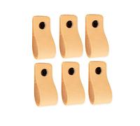 Brute Strength - Maniglie in pelle per mobili - Naturale - 12 pezzi - 12,5 x 2,5 cm - Maniglia per mobili, maniglia per porte per cucina, bagno, armadi, comò, legno