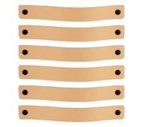 Brute Strength - Maniglie in pelle per mobili - Naturale - 12 pezzi - 20 x 2,5 cm - Maniglia per mobili, maniglia per porte per cucina, bagno, armadi, comò, legno