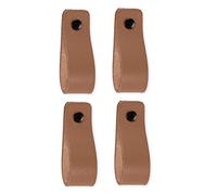 Brute Strength - Maniglie in pelle per mobili - Taupe - 4 pezzi - 16,5 x 2,5 cm - Maniglia per mobili, maniglia per porte per cucina, bagno, armadi, comò, legno