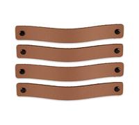 Brute Strength - Maniglie in pelle per mobili - Taupe - 4 pezzi - 20 x 2,5 cm - Maniglia per mobili, maniglia per porte per cucina, bagno, armadi, comò, legno