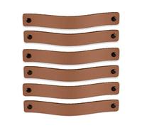 Brute Strength - Maniglie in pelle per mobili - Taupe - 6 pezzi - 20 x 2,5 cm - Maniglia per mobili, maniglia per porte per cucina, bagno, armadi, comò, legno