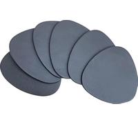 Brute Strength - Sottobicchieri in pelle - Grigio - Semicircolare - 6 pezzi