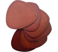 Brute Strength - Sottobicchieri in pelle pieno fiore - Cognac - Semicircolare - 10 pezzi - Sottobicchiere ovale per vetro - Sottobicchieri per bevande - include supporto
