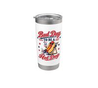 Brutta giornata per essere un hot dog Divertente grigliata per il Labor Day Bicchiere termico in acciaio inox doppia parete