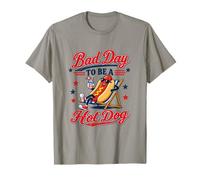 Brutta Giornata per Essere Un Hot Dog Divertente Grigliata per Il Labor Day Maglietta
