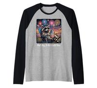 Brutta Giornata per Essere Una Birra Fredda Procione del 4 luglio Maglia con Maniche Raglan