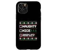 Brutto Natale Maglione Naughty Nice Innocent Until Guilty Custodia per iPhone 11 Pro
