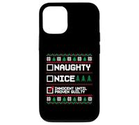 Brutto Natale Maglione Naughty Nice Innocent Until Guilty Custodia per iPhone 12/12 Pro