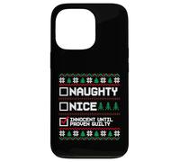 Brutto Natale Maglione Naughty Nice Innocent Until Guilty Custodia per iPhone 13 Pro