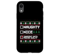 Brutto Natale Maglione Naughty Nice Innocent Until Guilty Custodia per iPhone XR