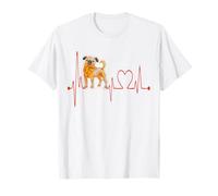 Bruxelles Griffon Dog My Heartbeat ECG Dogs My Cardio Maglietta