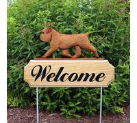 Bruxelles Griffon Legno Welcome Outdoor Firmare Rosso/Marrone Uncropped