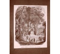 Bruxelles nel 1866 Il giardino pubblico Belgio