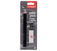 Bruynzeel College - Set di 2 matite in grafite HB con temperino e gomma