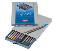 Bruynzeel Design Professionele Aquarelpotloden Set van 12 + Penseel Wateroplos