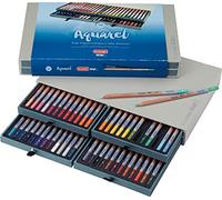 Bruynzeel Design Set di 48 matite acquerellabili professionali + pennello | Matite idrosolubili per disegnare, colorare e dipingere