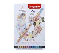 Bruynzeel Expression Buntstifte, 12-teiliges Set in Dose, Pastellfarben