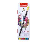 Bruynzeel Expression kleurpotloden 6-delige set in blik, neon
