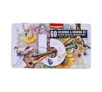 Bruynzeel Expression Set da colorare, 60 pezzi: 44 matite colorate, 12 metallizzate, 2 matite di grafite + gomma e temperino