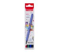 Bruynzeel Fineliner - Set di 4 penne a pennello
