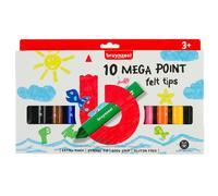 Bruynzeel Mega point felt tip set 10 colours