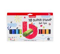 Bruynzeel Super Stamp Felt Tip Colour Pens 10-Piece Set