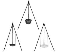 Bruzzzler Barbecue girevole a tre zampe, con griglia regolabile in altezza, per casa e in viaggio, facile da usare, utilizzabile come braciere olandese