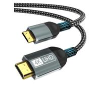 BRV Explorer Cavo Mini HDMI a HDMI 2M, 4K@60Hz Mini HDMI Maschio a HDMI Maschio Supporta HDR UHD ARC HDCP 18Gbps, Compatibile con Raspberry Pi Zero DSLR Kamera Videocamera TV Laptop Monitor portatile