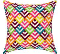 Brvsk Kit punto croce stampato ornamentale per adulti e principianti - Summer Mood 16 ″ × 16 ″ con design stampato chiaro e preciso su tela di cotone; include 2 aghi, filato e tabella di facile