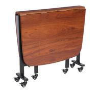 Brwon - Tavolo da pranzo multifunzione, pieghevole, con 6 ruote, in pino massiccio, bianco, 120 x 80 x 75 cm, tavolo pieghevole a 3 scomparti, 120 x 80 x 75 cm