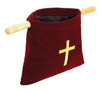 Brxmpn Borsa per Offerte della Decima della Chiesa con Manici in Legno, Borsa per Offerte della Chiesa, Cestini per Offerte Religiose per Chiese, Forniture per Comunione
