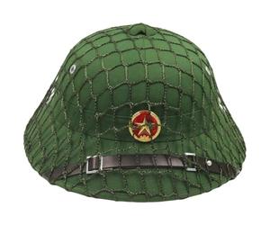 Brxmpn Cappello Guerra del Vietnam con Cinturino per Distintivo E Verde, Cappello Sole, Cappello 'Esercito Vietnamita, Classico Cappello Guerra del Vietnam, Berretto Militare Verde,