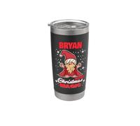 Bryan fa il nome magico di Natale Bryan Gnome Bicchiere termico in acciaio inox doppia parete