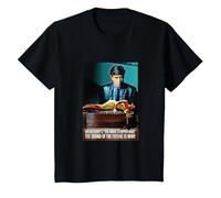 Bryan Ferry Merch | Art Rock & Leggenda della Musica Pop | BF1010 Maglietta, Bambini, Nero, 4 Anni