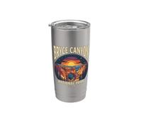 Bryce Canyon National Park Est 1928 Retro Tramonto Paesaggio Bicchiere termico in acciaio inox doppia parete