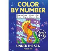Bryce Ross Puzzle Pals Under The Sea Color By Number (Tascabile)