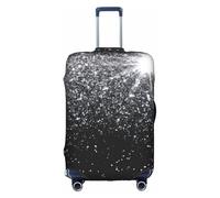Bryptxztxt Copertura per bagagli, con glitter argento lucido, protezione da viaggio per trolley, resistente ai graffi ed elastica, per taglie S/M/L/XL, 3D, S, Organizer per borse