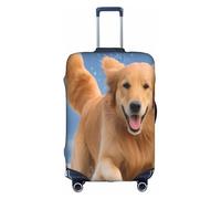 Bryptxztxt Copertura per bagagli Golden Retriever Cani Cuccioli Animali Domestici - Custodia protettiva da viaggio per trolley, resistente ai graffi ed elastica, per taglie S/M/L/XL, 3D, L, Organizer