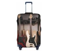 Bryptxztxt Copertura per bagagli per chitarra e basso, strumenti musicali, custodia protettiva da viaggio per trolley, resistente ai graffi ed elastica, per taglie S/M/L/XL, 3D, L, Organizer per borse