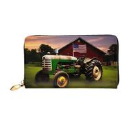 Bryptxztxt Old Tractor Photo Farm - Portafoglio lungo da donna, in pelle PU, grande capacità, con porta carte, portamonete di credito e cerniera, pochette per donne e ragazze, 3D, Taglia unica, Casual