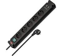 BS-1150660315-Tomas mult.Bremounta 3m5T+2USB Negro