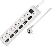 Brennenstuhl 6-Way Socket Device Switchs WH