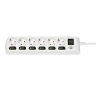 Brennenstuhl 6-Way Socket Device Switchs WH
